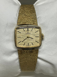 Omega 10K Gold Filled Ladies Watch: Engraved Dial, Enamel Mark- $10K APR w/ COA! APR57