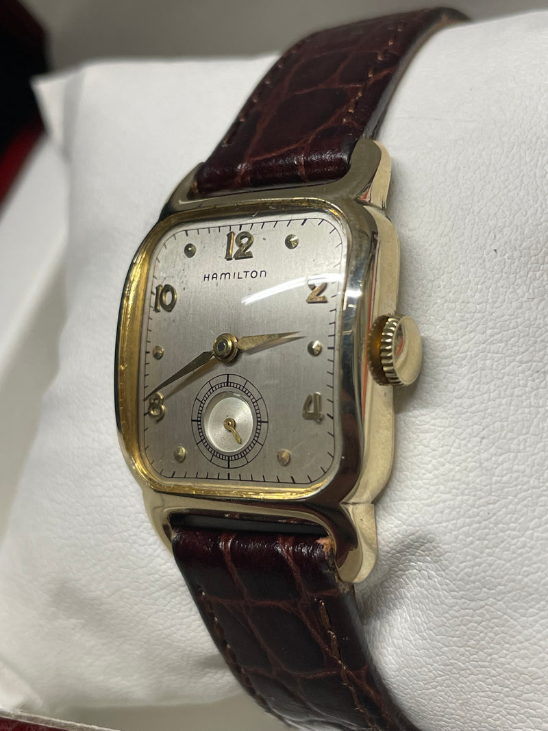 Hamilton Vintage 1940s 10K Gold Filled Watch, Cushion Shape Dial- $7K APR w/COA! APR57