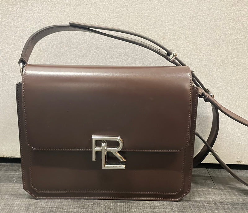 Ralph Lauren RL 888 Box Calfskin Crossbody Bag In Mocha - $4K APR w/CoA APR57