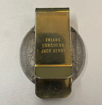 1963 Friars Luncheon Jack Benny Money Clip With 1878 Silver Dollar - $5K APR w/CoA APR57