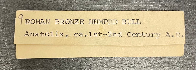 1st - 2nd Century A.D. Roman Bronze Humped Bull - $20K APR w/CoA APR57