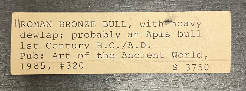 1st Century B.C./A.D. Roman Bronze Bull - $20K APR w/CoA APR57