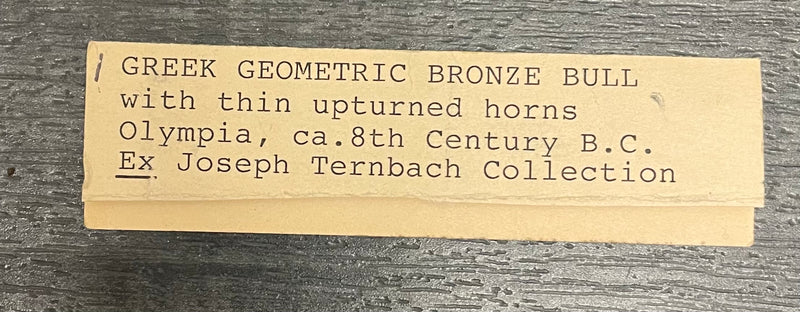 8th Century Greek Geometric Bronze Bull - $25K APR w/CoA APR57