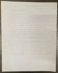 Handwritten Emily Gerry Transcription Of Elbridge Gerry Letter To John Adams - $30K APR w/CoA APR57