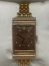 Bulova Vintage 1940s 14K Rose Gold Tank Watch, Rare & Elegant - $6K APR w/ COA! APR57