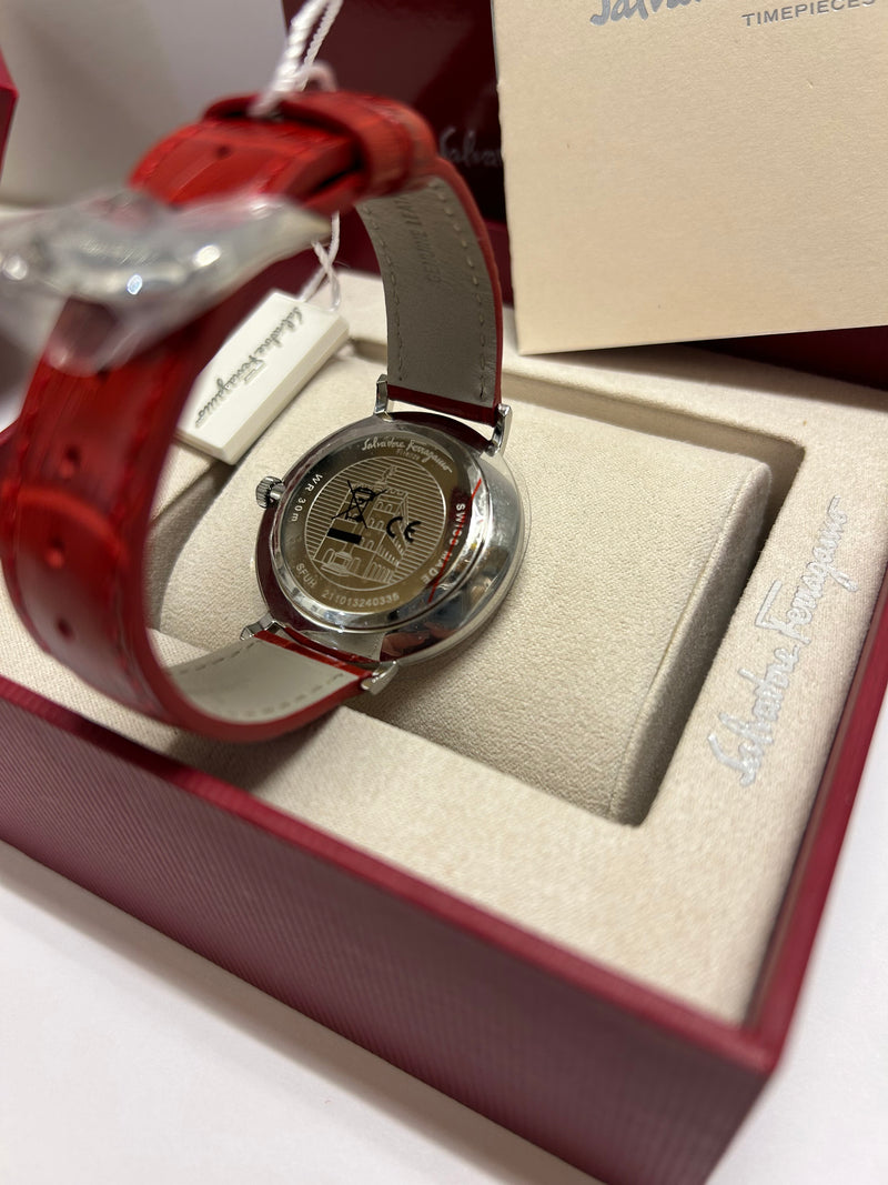 One Brand New Unisex Salvatore Ferragamo, Large Size W MOP Dial - $3K APR w COA APR57