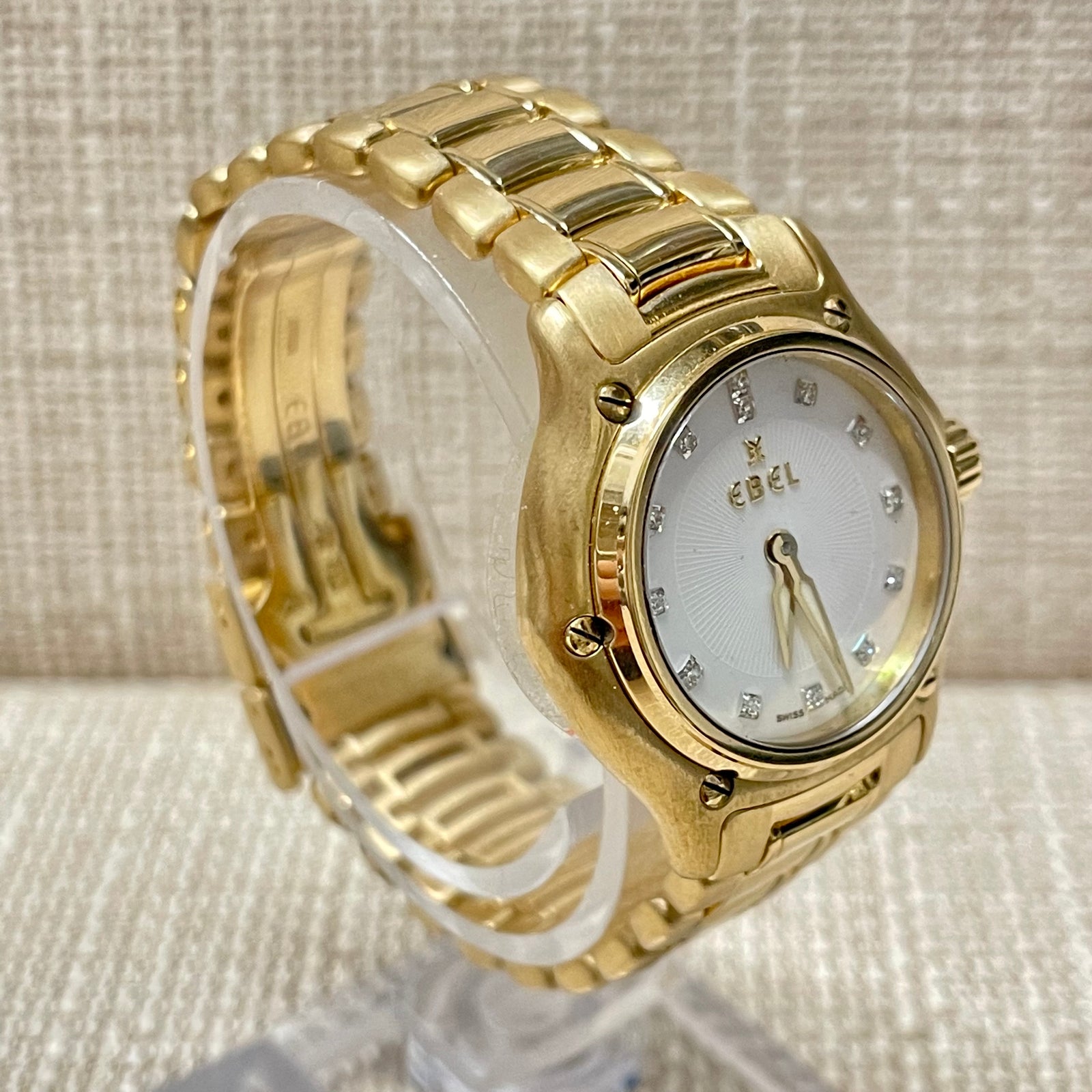 EBEL 18K Yellow Gold 13 Diamonds Ladies Watch 30K APR w COA