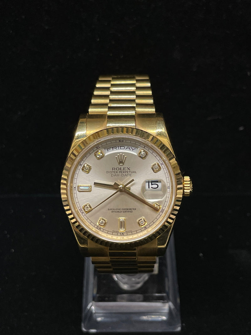 ROLEX OYSTER PERPETUAL DAY-DATE 18K YG DD MEN'S WATCH - $80K APR w/ COA! APR57