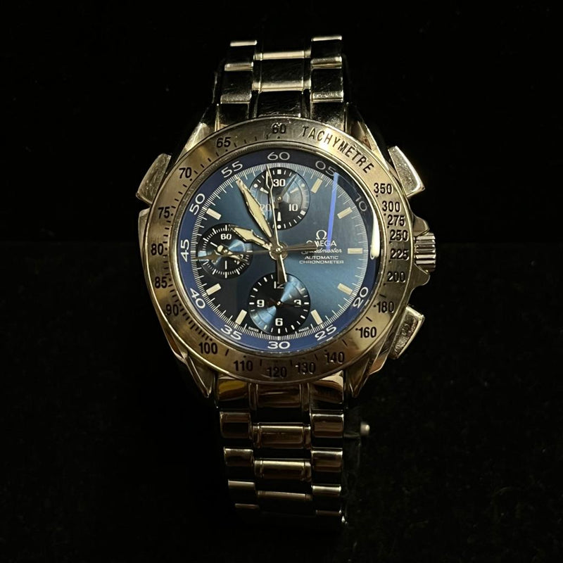 OMEGA SPEEDMASTER Chronometer XL Watch w/ Superb Blue Dial - $10K APR Value w/ CoA! APR 57