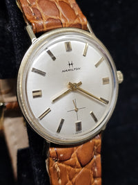 HAMILTON Vintage 1950s 14K Gold Wristwatch w/ Silver Oyster Dial - $8K APR Value w/ CoA! APR 57