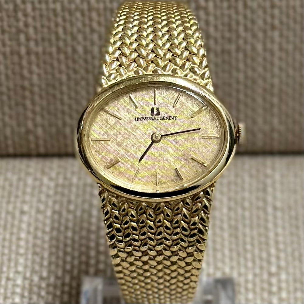 Universal Geneve Solid Yellow Gold Oval Case Rare Unisex Watch- $50K A