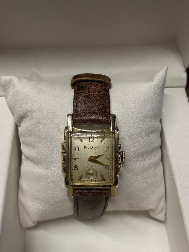 BULOVA 1940's Unique Case Design Silver Oyster Dial Mechanical - $7K APR w/ COA! APR57