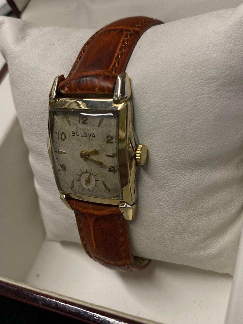 BULOVA 1940's Unique Classic Design Gold Tone Dial Mechanical - $6K APR w/ COA! APR57