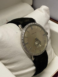 HAMILTON White Gold Luxurious Unisex Wristwatch w/ 36 Diamonds- $20K APR w/ COA! APR 57