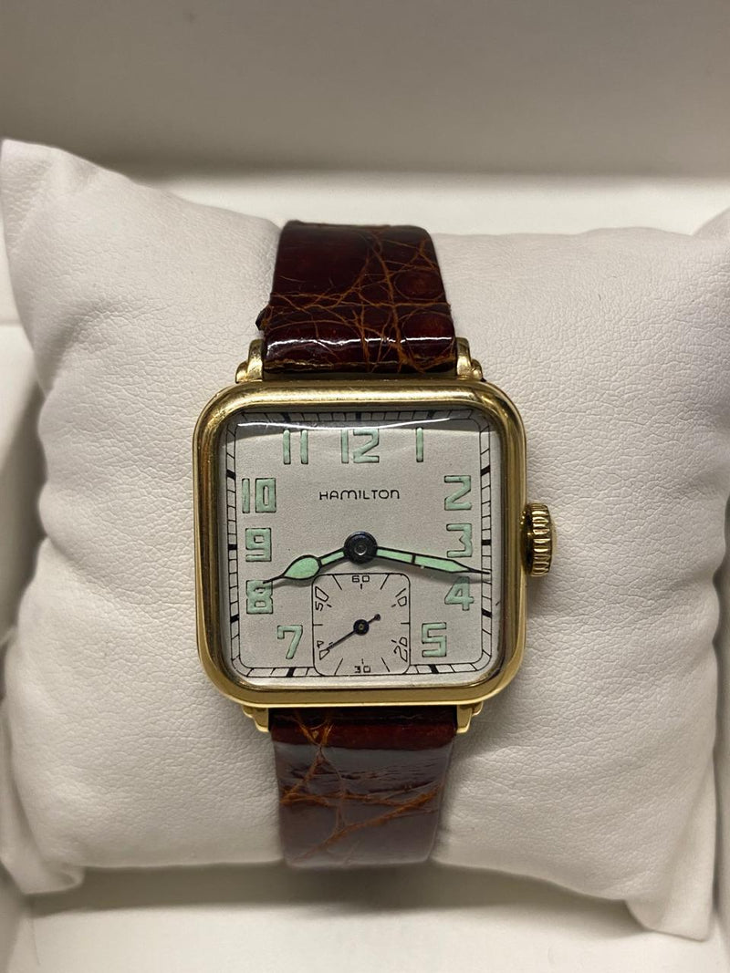 HAMILTON Vintage C. 1930's 14K GF Elegant & Unique Wristwatch - $8K APR w/ COA! APR 57