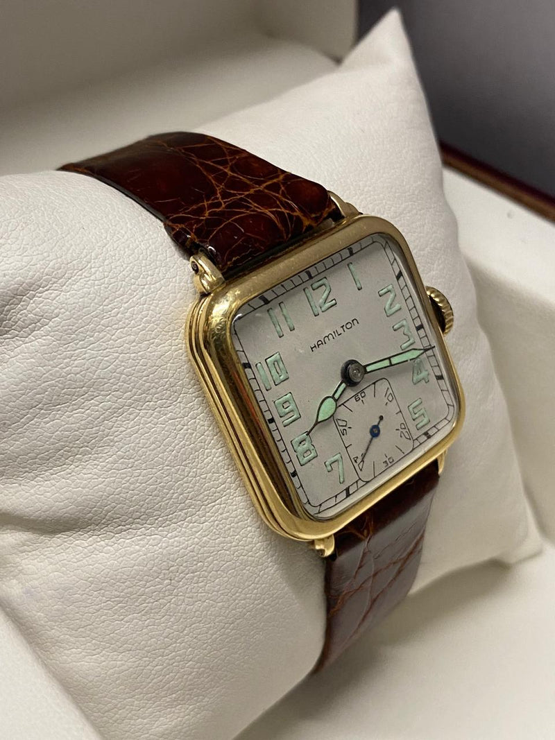 HAMILTON Vintage C. 1930's 14K GF Elegant & Unique Wristwatch - $8K APR w/ COA! APR 57