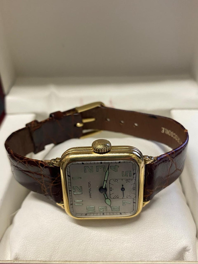 HAMILTON Vintage C. 1930's 14K GF Elegant & Unique Wristwatch - $8K APR w/ COA! APR 57