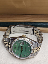 Rolex DateJust w/ Date Feature 10 Diamonds Dial, Steel & Gold - $35K APR w/ COA! APR 57