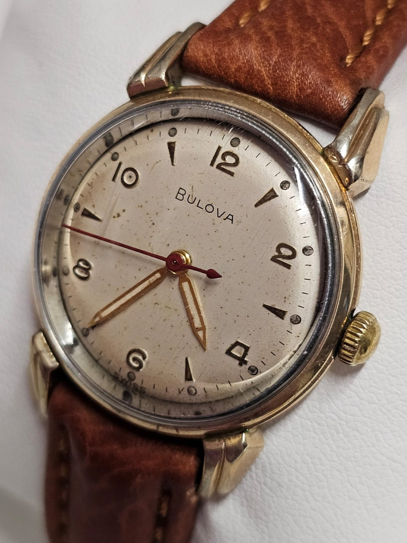 Bulova Vintage 1950s Gold Tone & Steel Unique Men's Wristwatch - $6K APR w/ COA! APR 57