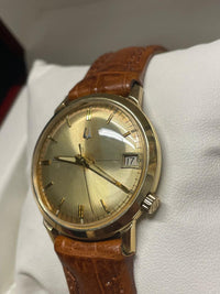 Bulova Accutron Vintage 1950s, Solid Gold, Leather Brown Strap- $10K APR w/ COA! APR57