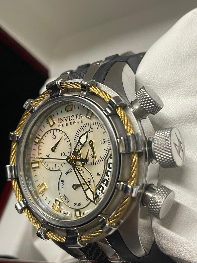 Invicta Men's Diving Chronograph-Stainless Steel, Gold Cable - $3.5K APR w/ COA! APR57