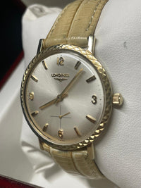 Longines Vintage 1950s Watch - Solid Gold, Rare Engraved Bezel- $13K APR w/ COA! APR57