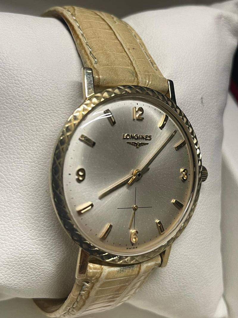 Longines Vintage 1950s Watch - Solid Gold, Rare Engraved Bezel- $13K APR w/ COA! APR57