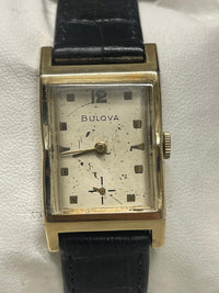 Bulova Vintage 1940s Solid Gold Tank Watch, Rare Curved Dial - $13K APR w/ COA!! APR57