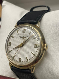 Longines Vintage 1940s 10K Gold-Filled Unisex Watch Textured Dial-$7K APRw/ COA! APR57