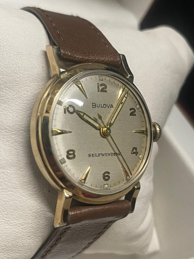 Bulova Vintage 1950s Men's Watch, Gold Tone, Italian Strap- $7K APR w/ COA! APR57