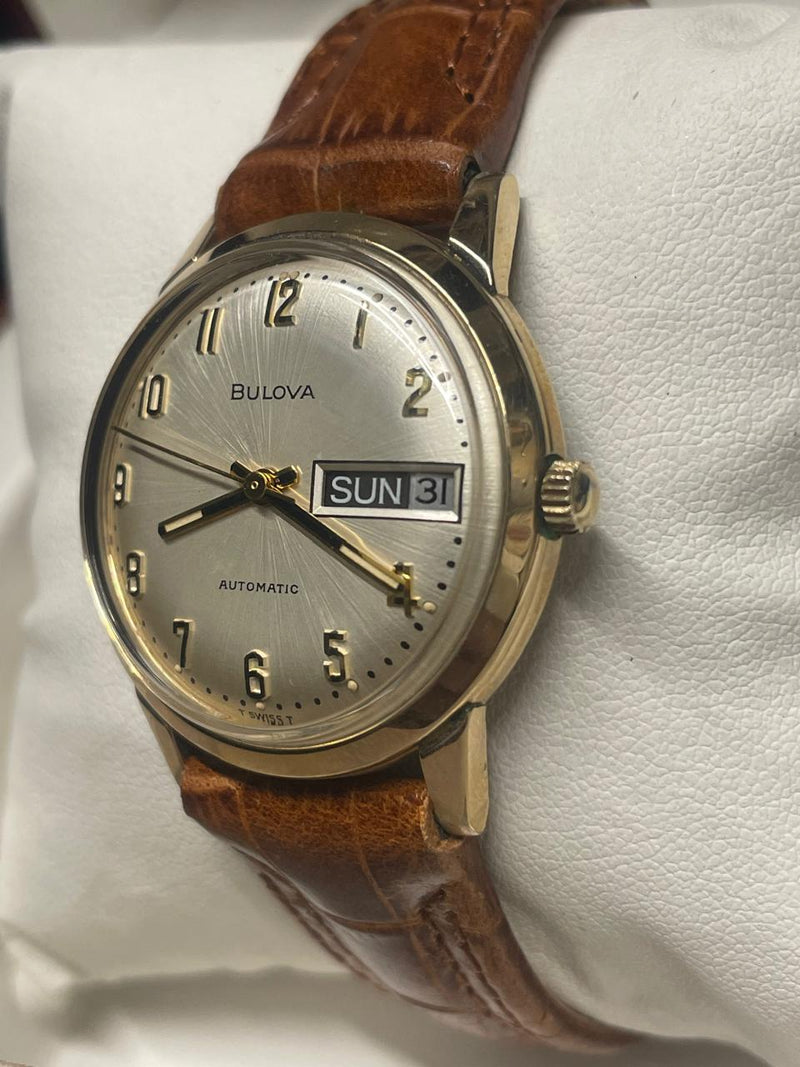 Bulova Vintage 1950s 10K Rolled Gold Plate Watch, Day-Date- $6K APR w/ COA! APR57