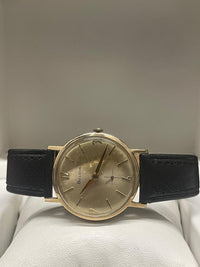 Bulova Vintage 1950s 10K Rolled Gold Plate Watch, Black Strap - $5K APR w/ COA!! APR57