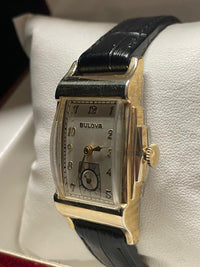 Bulova Vintage 1940s, 10K Rolled Gold Men's, Art Deco Watch- $7K APR w/ COA!!!!! APR57