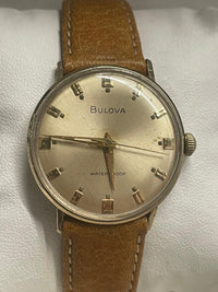 Bulova Vintage 1950s Men’s Watch, 10K RGP, Gold Dial, Strap - $6K APR w/ COA!!!! APR57