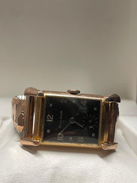 Bulova Vintage 1940s 14K Rose Gold-Filled Tank Watch, Rare - $8K APR w/ COA!!!!! APR57