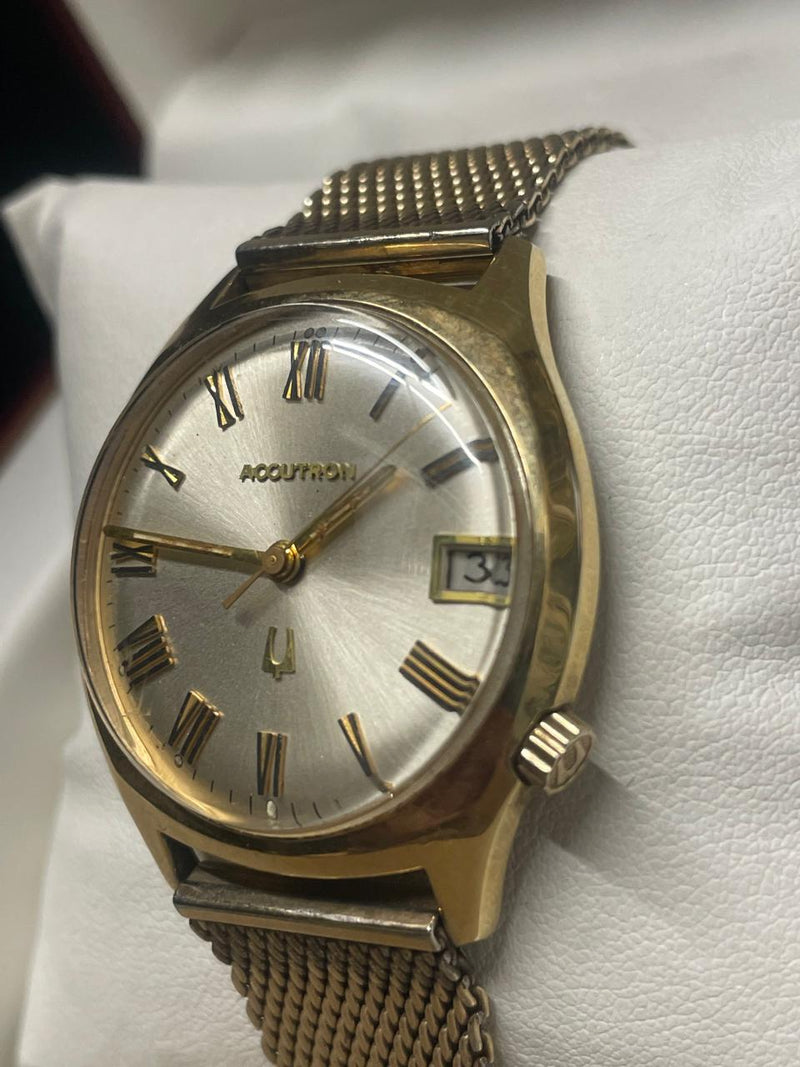 Bulova Accutron Vintage 1950s 14K Gold-Filled Watch with Date - $6K APR w/ COA!! APR57