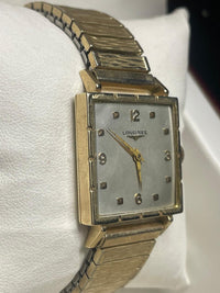 Longines 14K Solid Yellow Gold Square Watch with Rare Bezel- $15K APR w/ COA!!!! APR57