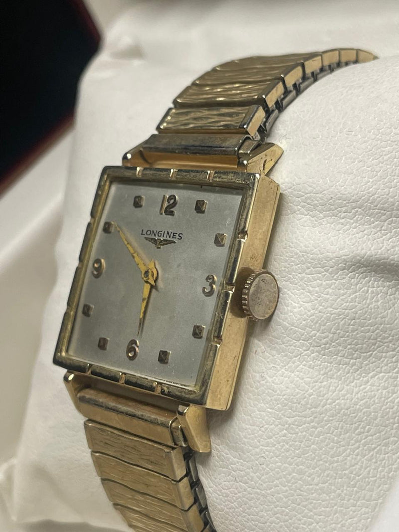 Longines 14K Solid Yellow Gold Square Watch with Rare Bezel- $15K APR w/ COA!!!! APR57