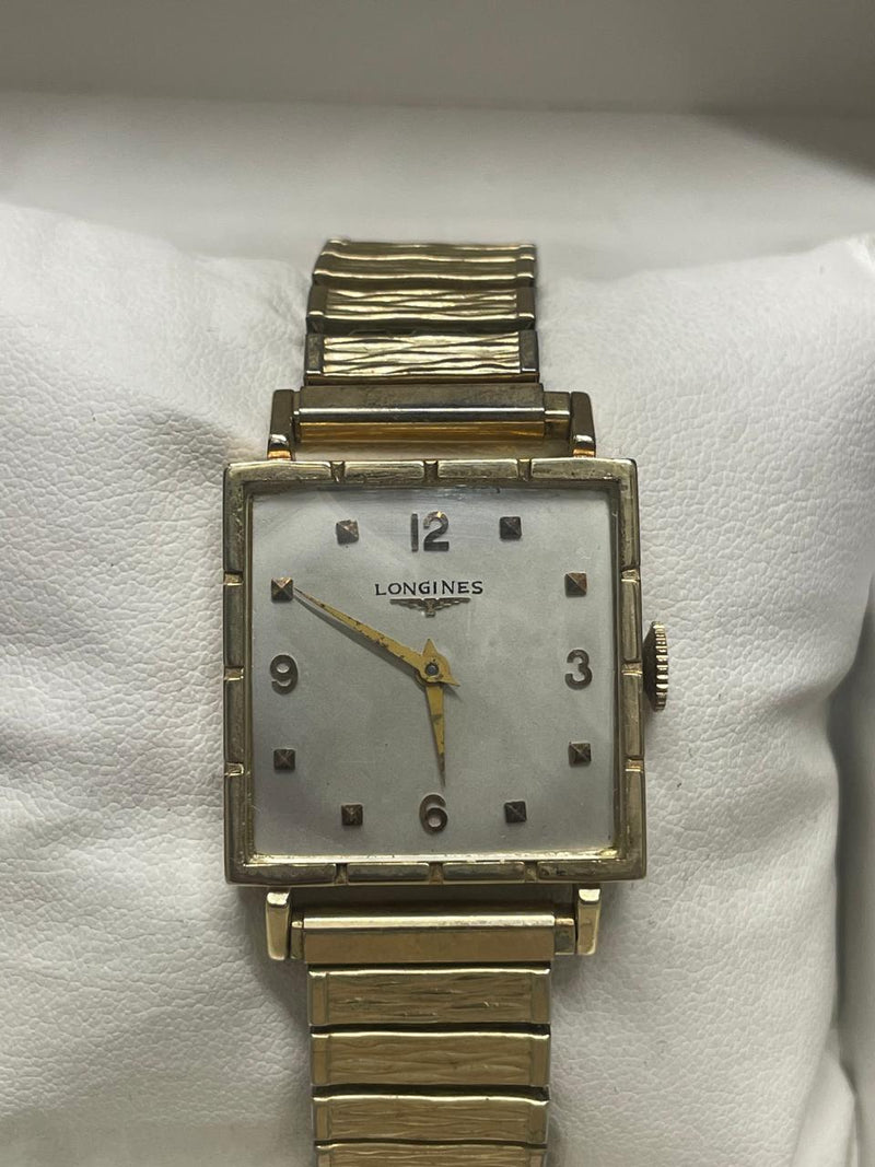 Longines 14K Solid Yellow Gold Square Watch with Rare Bezel- $15K APR w/ COA!!!! APR57