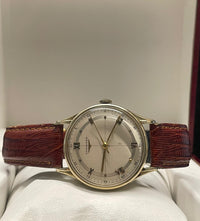 Longines Vintage 1950s Solid Gold Watch: Rare Roman Numeral Dial-10K$  APR w/COA! APR57