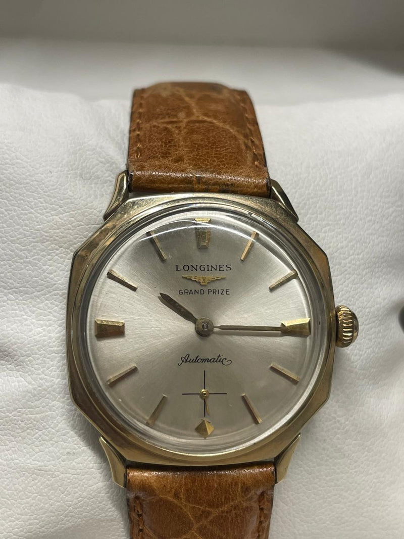 Longines Vintage 1950s Octagonal Watch: Gold-Toned Oyster Dial - $7K APR w/ COA! APR57