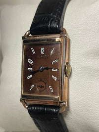 Bulova Vintage 1940s Rose Gold Tank Watch - Copper Dial, Rare - $10K APR w/ COA! APR57