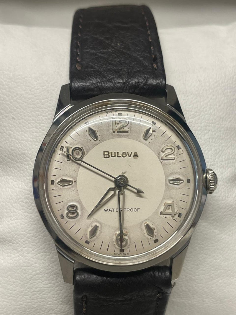 Bulova Stainless Steel Watch - Off-White Dial, Military Design- $6K APR w/ COA!! APR57