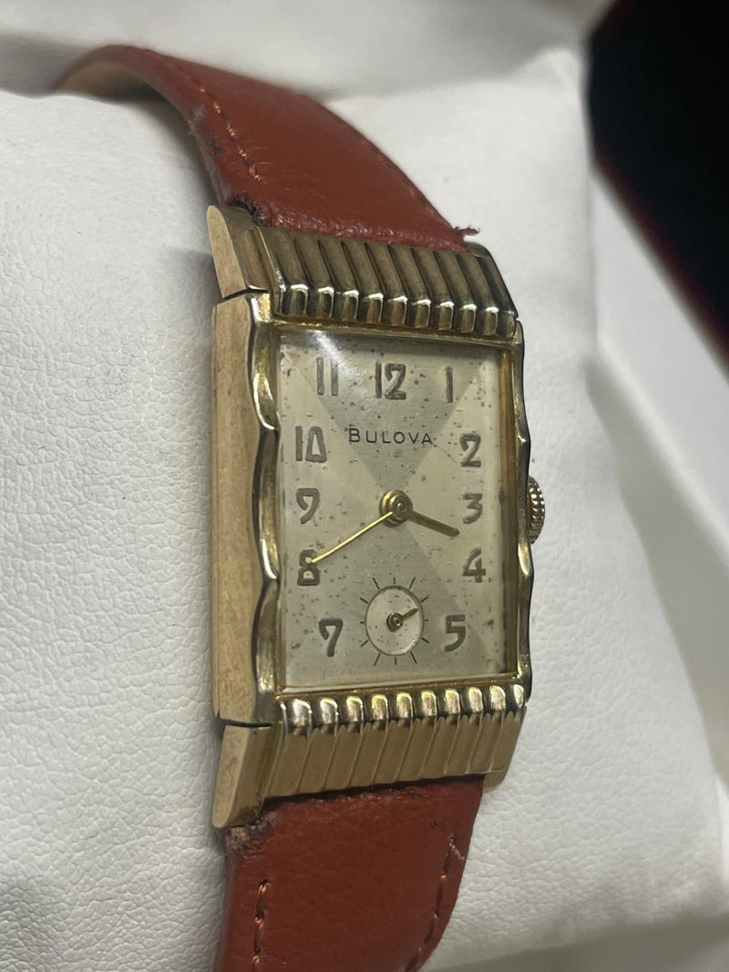 Bulova Vintage 1940s Tank Watch - Unique Hooded Lugs, Two-Tone - $8K APR w/ COA! APR57