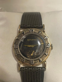 Bulova Vintage 1950s Watch - Unique Design, Gold & Black Dial- $10K APR w/ COA!! APR57