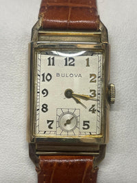 Bulova Vintage 1940s Tank Watch - 10K GF, Cream Dial, Rare- $6.5K APR w/ COA!!!! APR57