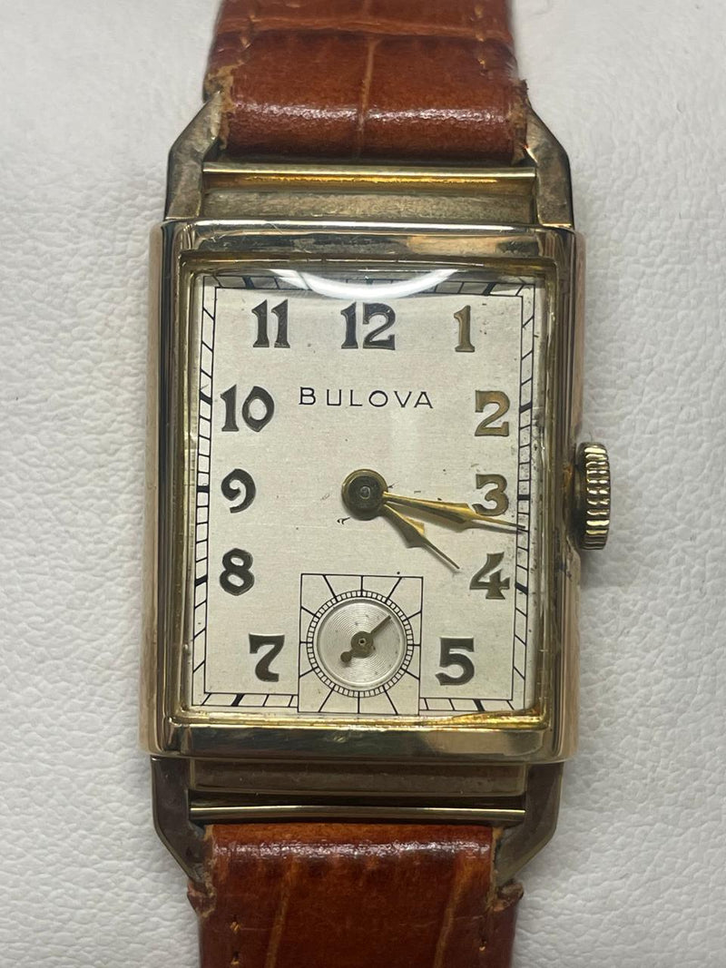 Bulova Vintage 1940s Tank Watch - 10K GF, Cream Dial, Rare- $6.5K APR w/ COA!!!! APR57