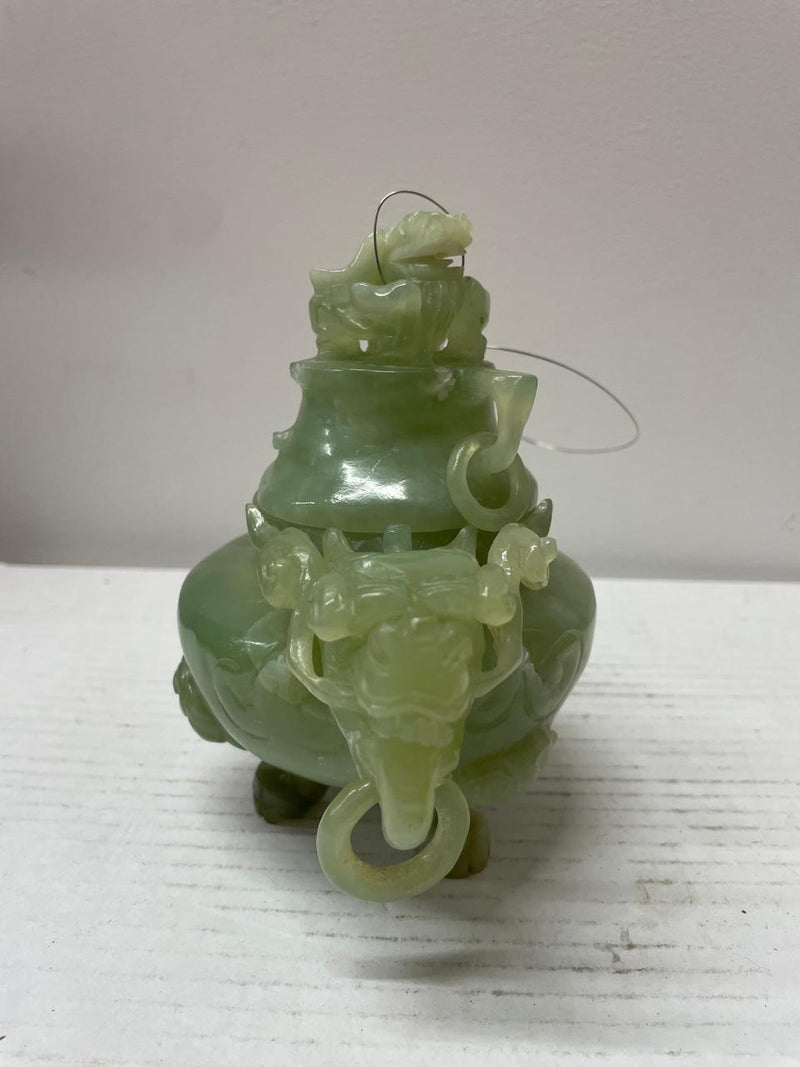 Chinese Apple Jade Vintage 1930s Incense Burner - $20K APR w/CoA APR57