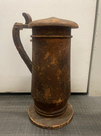 Hand-Carved Wooden Beer Stein, Antique Style, Sherry Lehmann- $6K APR w/CoA APR57