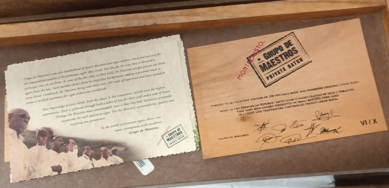 Montecristo 2015 Grupo de Maestros Cigar Box Rare Collectible - $ 8K APR w/CoA!! APR57